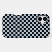黒い氷の市松模様 iPhoneケース (裏面横)