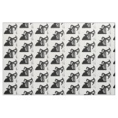 黒い油のポンピングユニットのデザイン ファブリック (ファットクウォーター)