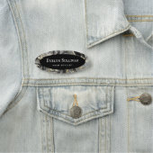 黒い流体の大理石名タグ 名札 (インサイチュ)