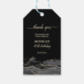 黒い浮気の誕生日パーティーのエレガント好意 ギフトタグ (正面)