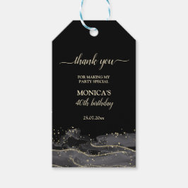 黒い浮気の誕生日パーティーのエレガント好意 ギフトタグ