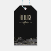 黒い浮気の誕生日パーティーのエレガント好意 ギフトタグ (裏面)