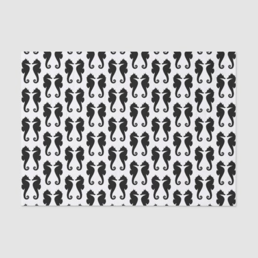 黒い海の馬を白に 薄葉紙 (正面)