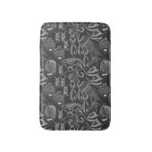 黒い海模様 バスマット (正面縦)