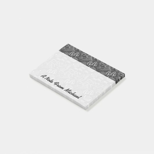 黒い海模様|名前の追加 ポストイット (アングル)