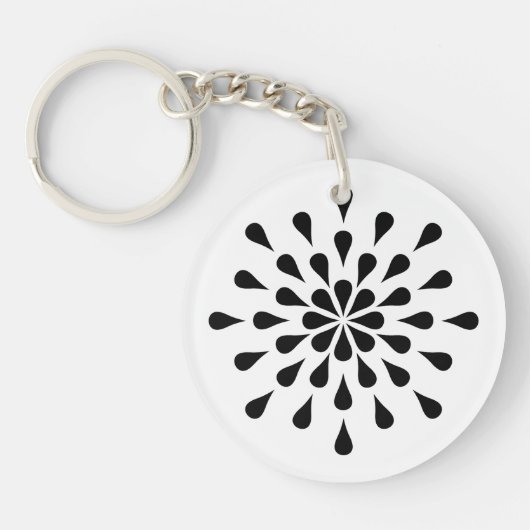 黒い涙滴 キーホルダー (正面)