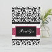 黒い渦巻きピンクのサンキューカード サンキューカード (スタンド正面)