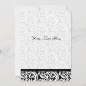 黒い渦巻きピンクのサンキューカード サンキューカード (裏面)