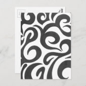 黒い渦巻き旋回(1) ポストカード (正面/裏面)