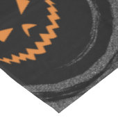 黒い渦巻のハロウィン白熱ジャックO'Lantern テーブルクロス (アングル)