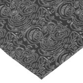 黒い渦巻形のテーブルクロスの白い抽象芸術線 テーブルクロス (アングル)