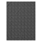 黒い渦巻形のテーブルクロスの白い抽象芸術線 テーブルクロス (正面)