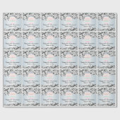 黒い渦巻第60の結婚記念日の写真 ラッピングペーパー (フラット)