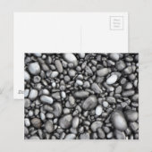 黒い溶岩の小石パターン ポストカード (正面/裏面)