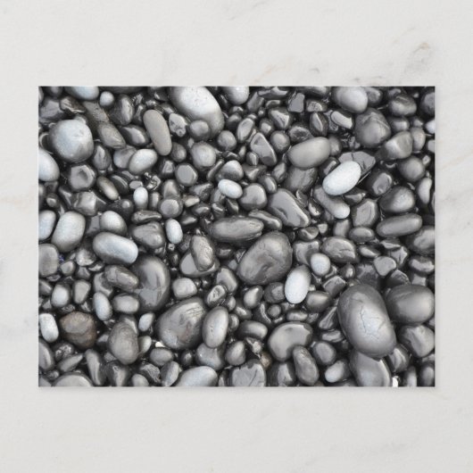 黒い溶岩の小石パターン ポストカード (正面)