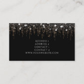 黒い滴下フェイクグリッター 名刺 (裏面)