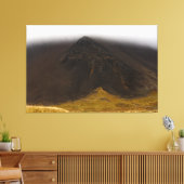 黒い火山山と低い雲のキャンバスのアート キャンバスプリント (インサイチュ (リビング))