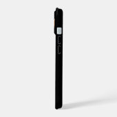 黒い火山岩ゴールドiPhoneケース iPhone 15ケース (左側面)