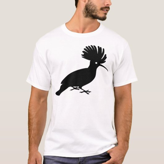 黒い火炎式のヤツガシラの鳥 Tシャツ (正面)
