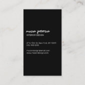 黒い灰モダン色の大理石がシームレスに滴絵を描る 名刺 (裏面)