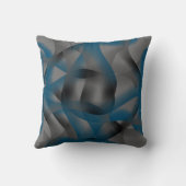 黒い灰色と青い波紋と影か？ クッション (裏面)