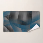 黒い灰色と青の波紋、グラデーション部分 バスタオルセット (ハンドタオル)