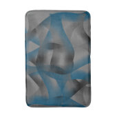 黒い灰色と青の波紋、グラデーション部分 バスマット (正面縦)