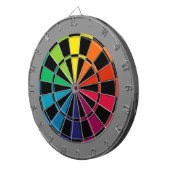 黒い灰色のカラフルな投げ矢板虹 ダーツボード (正面右)