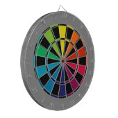 黒い灰色のカラフルな投げ矢板虹 ダーツボード (正面左)