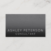 黒い灰色のセメントのグラデーションでミニマルなタイポグラフィ 名刺 (正面)