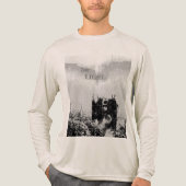 黒い灰色のメッセージの「光感動的」 トライブレンドＴシャツ (正面)