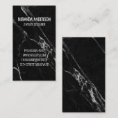 黒い灰色の大理石 名刺 (正面/裏面)