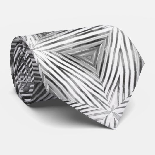 黒い灰色の星模様のネックタイ ネクタイ (ロール)