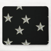 黒い灰色の星 マウスパッド (正面)