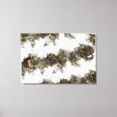 黒い灰色の煙が金ゴールドの色相で上に移動 キャンバスプリント (正面)