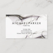 黒い灰色の煙の抽象芸術の名刺 名刺 (裏面)