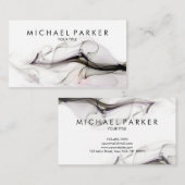 黒い灰色の煙の抽象芸術の名刺 名刺 (正面/裏面)