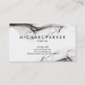 黒い灰色の煙の抽象芸術の名刺 名刺 (裏面)