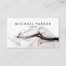 黒い灰色の煙の抽象芸術の名刺 名刺