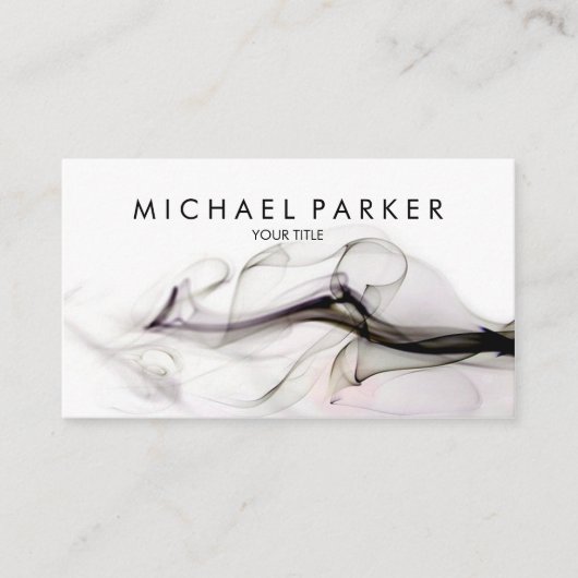 黒い灰色の煙の抽象芸術の名刺 名刺 (正面)