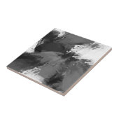 黒い灰色の白い抽象芸術モダン線 タイル (側面)