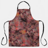 黒い灰色の粒状の背景に赤い色合いの汚れ エプロン (正面)