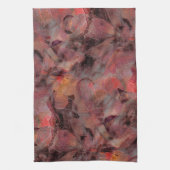 黒い灰色の粒状の背景に赤い色合いの汚れ キッチンタオル (縦)