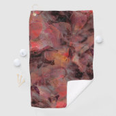 黒い灰色の粒状の背景に赤い色合いの汚れ ゴルフタオル (インサイチュ)