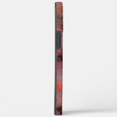 黒い灰色の粒状の背景に赤い色合いの汚れ Case-Mate iPhoneケース (裏面 / 右)