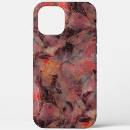 黒い灰色の粒状の背景に赤い色合いの汚れ iPhone 12 PRO MAX ケース