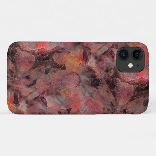 黒い灰色の粒状の背景に赤い色合いの汚れ Case-Mate iPhoneケース (裏面(横))