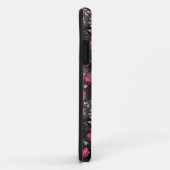 黒い灰色の背景に赤い花。 Case-Mate iPhoneケース (裏面/右)