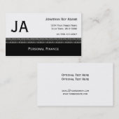 黒い灰色の花こう岩との男らしい黒 名刺 (正面/裏面)