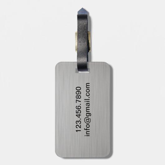 黒い灰色の花嫁の新郎は花の結婚式を示します ラゲッジタグ (裏面縦)